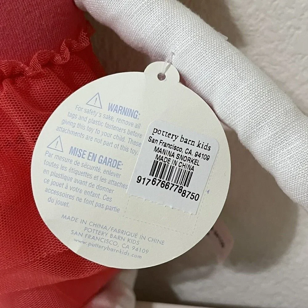 Pottery Barn Kids Designer Doll Manina Under the Sea Diver Snorkel Long Legs NWT